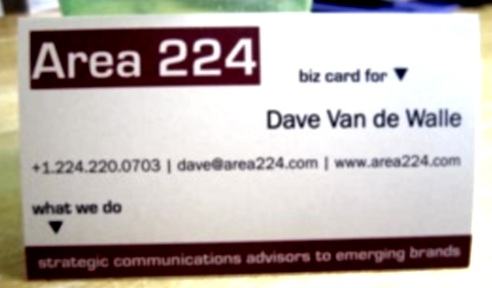 Dave Business Card Front